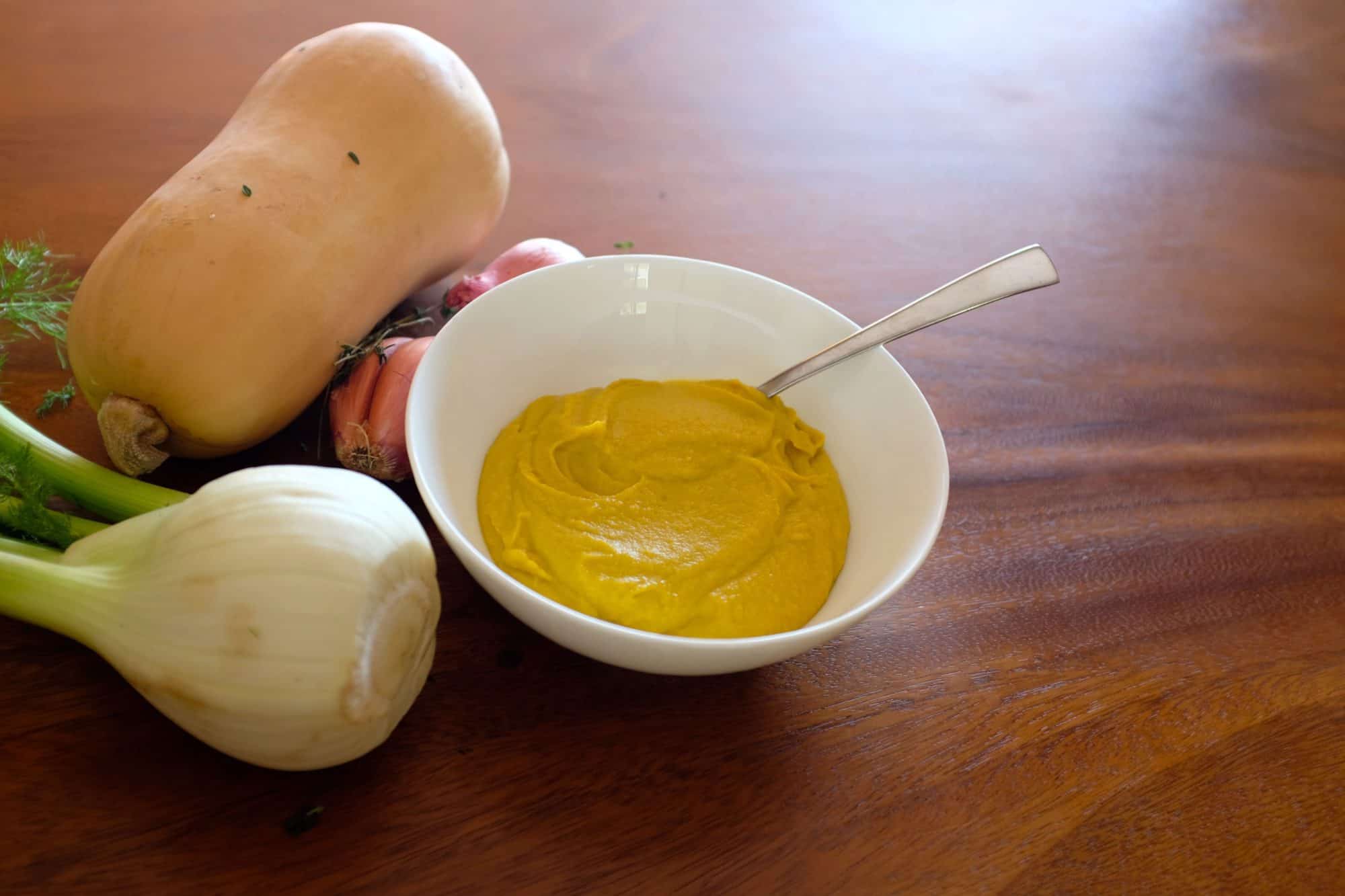 Vegan butternut squash soup with fennel by Foodjoya