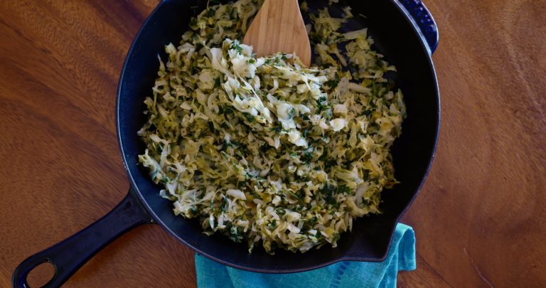 Sautéed Cabbage and Leeks: Unexpectedly Decadent, Sweet, Tender