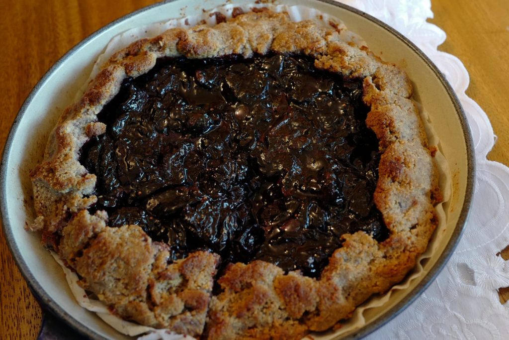 Paleo Cherry Pie close up by foodjoya